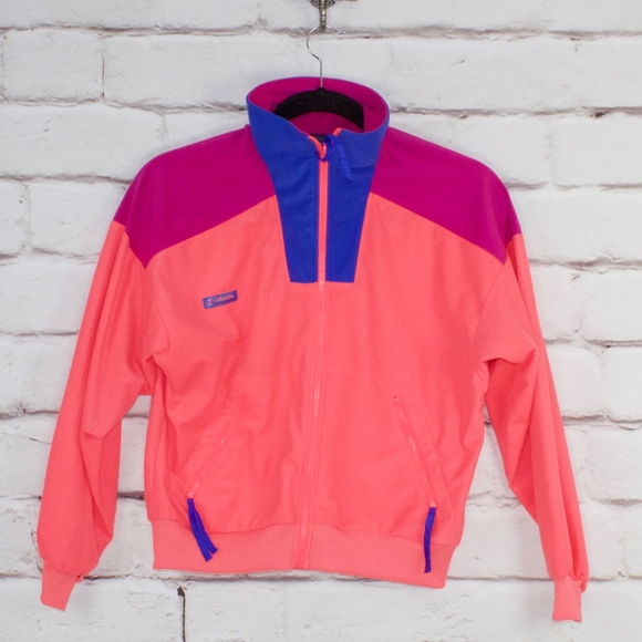 Columbia Jackets & Blazers - Vintage Columbia Bright Pink Pullover Jacket XL